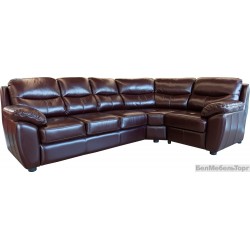 Угловой кожаный диван "Плаза" 3мL/R.90.1R/L