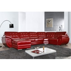 Угловой кожаный диван "Редфорд" 1L/R.90.30м.8мR/L