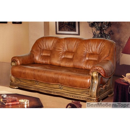 Трехместный кожаный диван "Консул 2020"